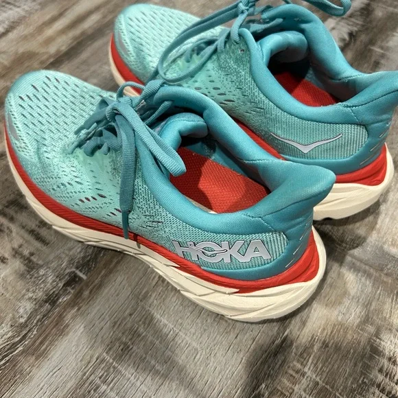 Hoka | Shoes | Hoka Blue And Red Athletic Shoes With  display picture 3